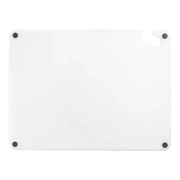 24" x 18" x 1/2" White Polyethylene Cutting Board - NSF Listed & BPA Free