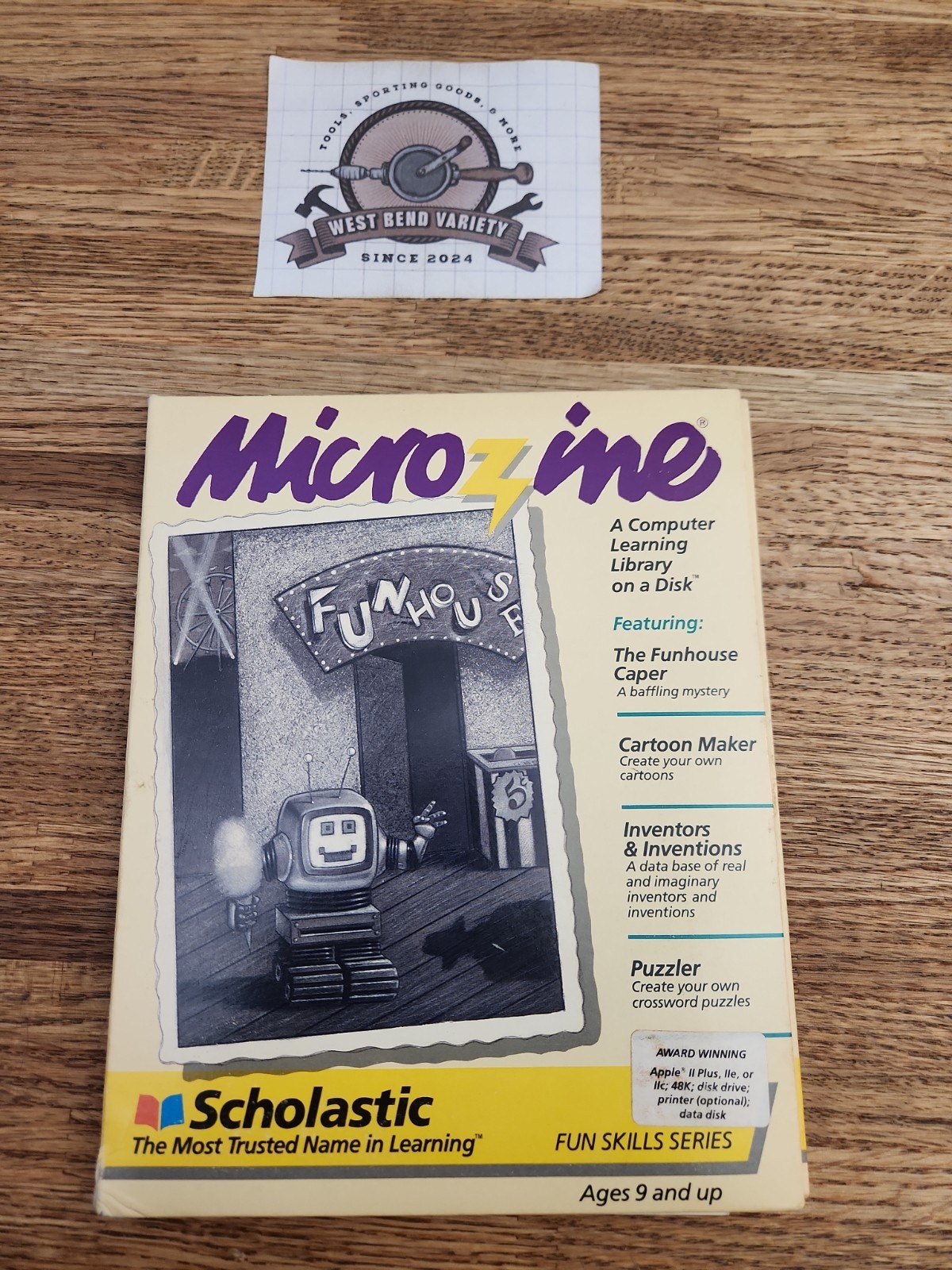 Scholastic Microzine No. 14 Funhouse Caper Brochure & Floppy Disk