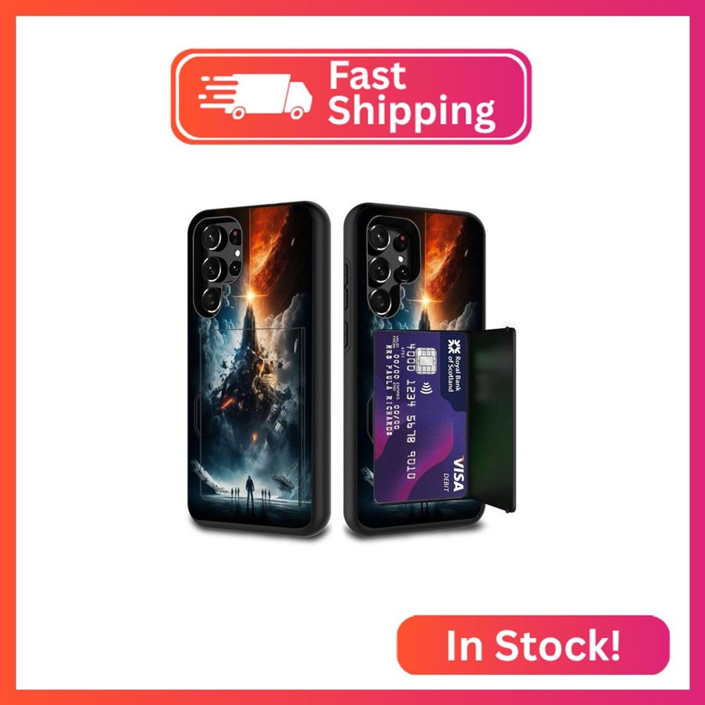 FGDRFGRW Designed for Galaxy S24 Ultra Card Holder Credit Card Wallets Case,Dual