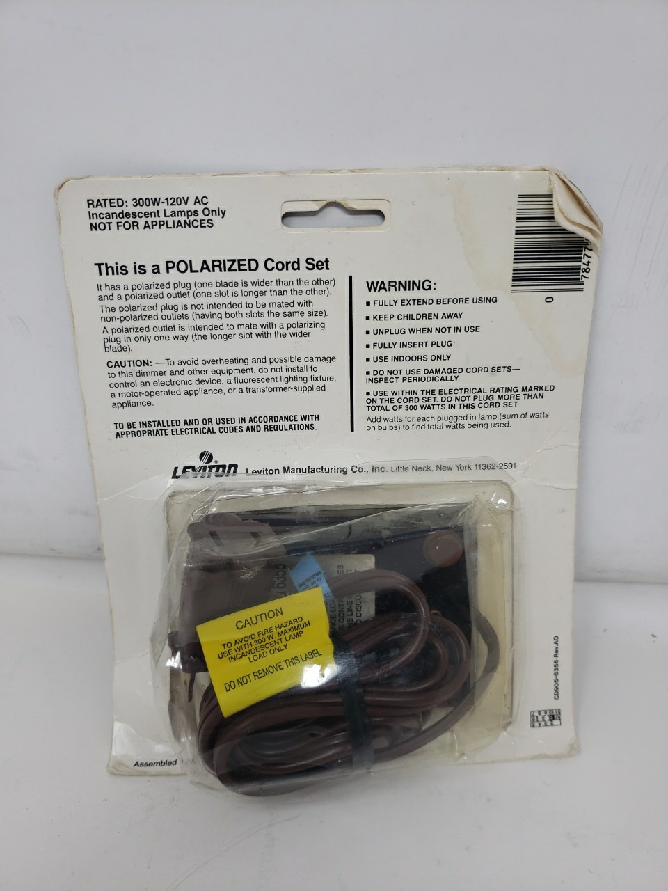 Leviton Plug-In Slide Dimmer Cat. No. 805-6356