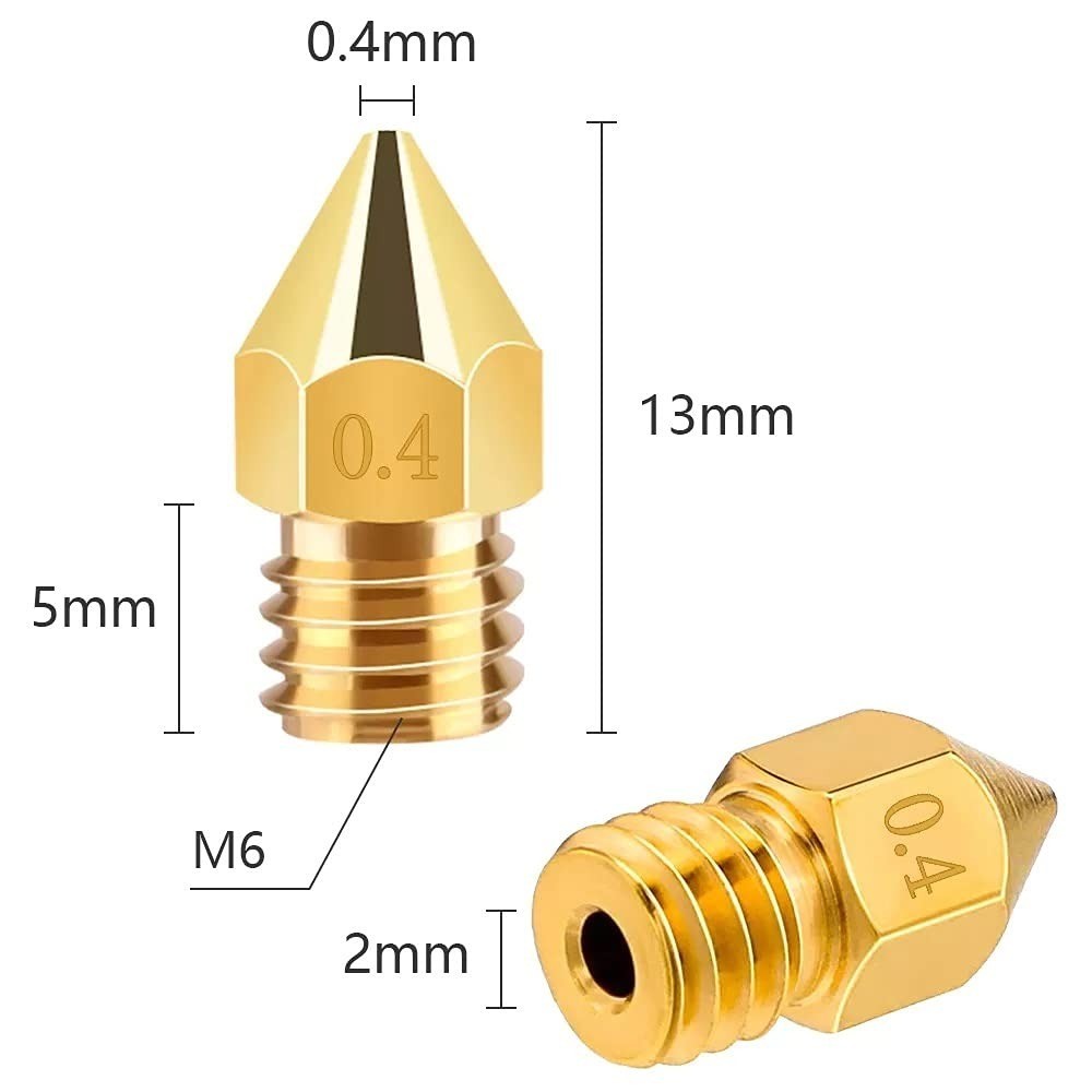 Creality 3D Printer Ender 3 0.4mm Brass Hotend Nozzles 5PCS