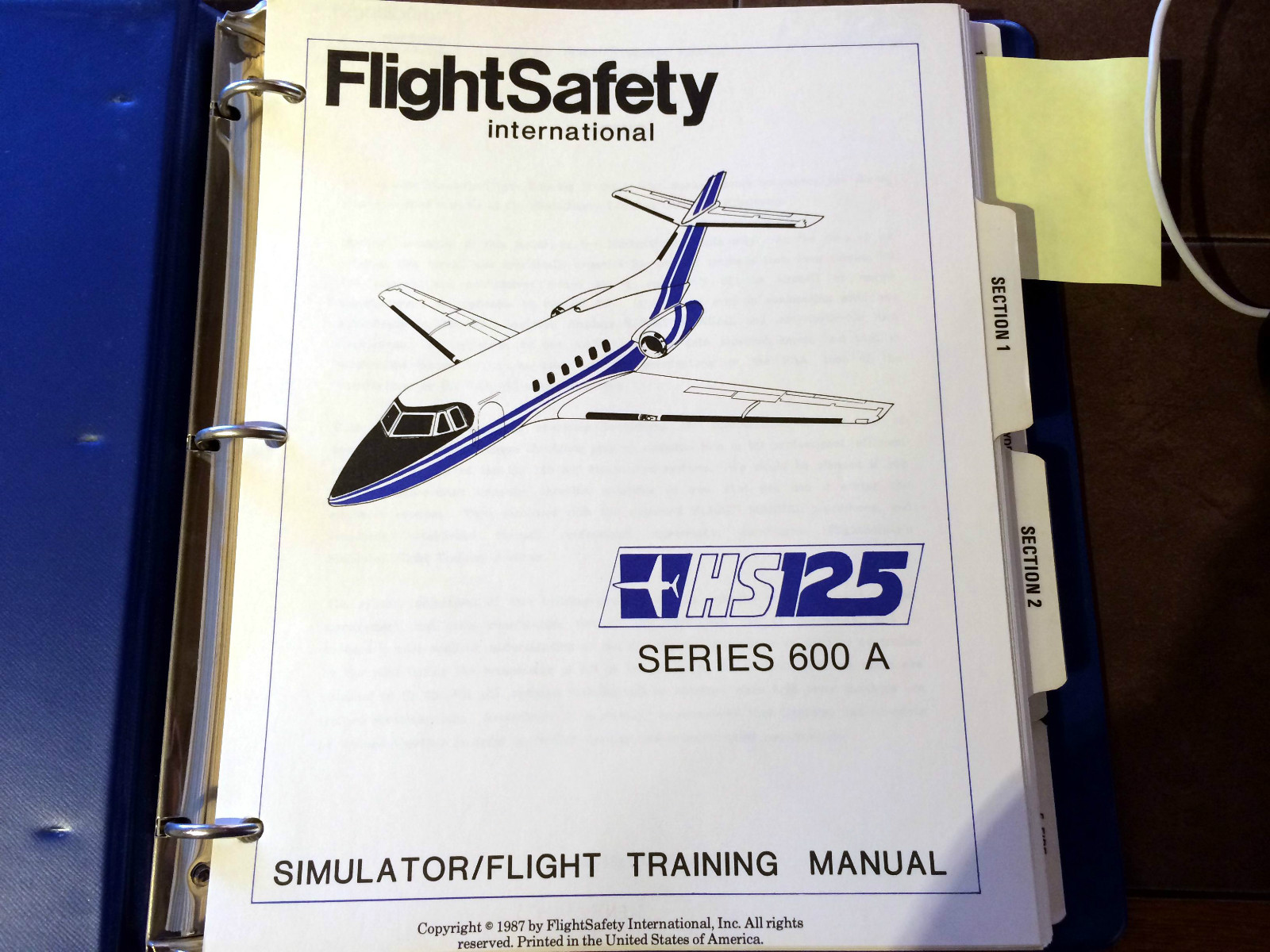 HS 125 Series 600A Pilot Simulator/Flight Training + Syllabus Manuals