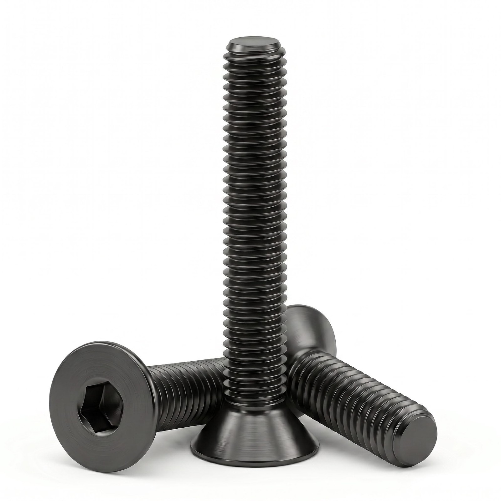 M6 x 30mm (20 Pack) Flat Head Hex Socket Cap Screws Bolts Countersunk Bolts, ...