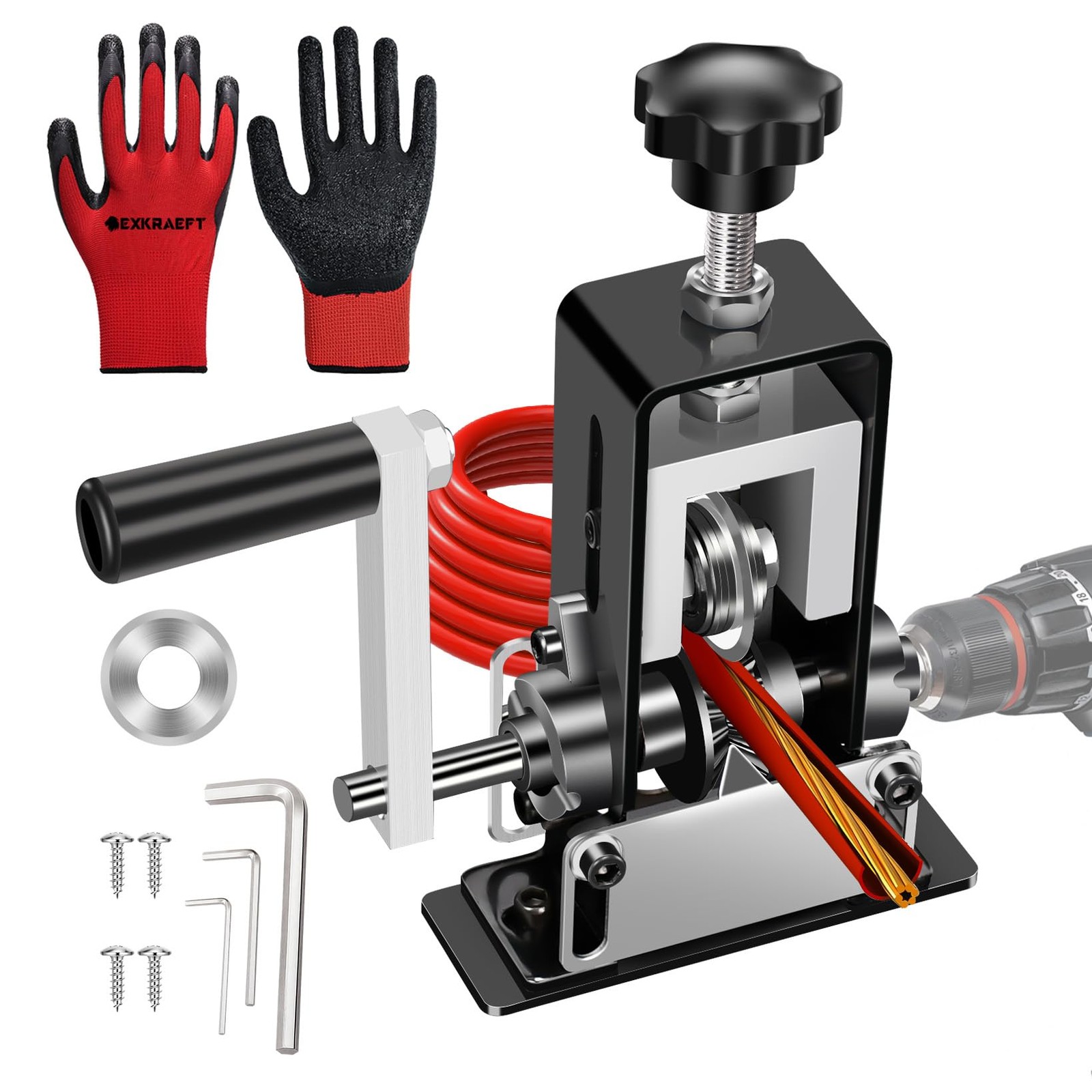 Manual Wire Stripping Machine Gauge 0.06-1'', Scrapping Copper Black