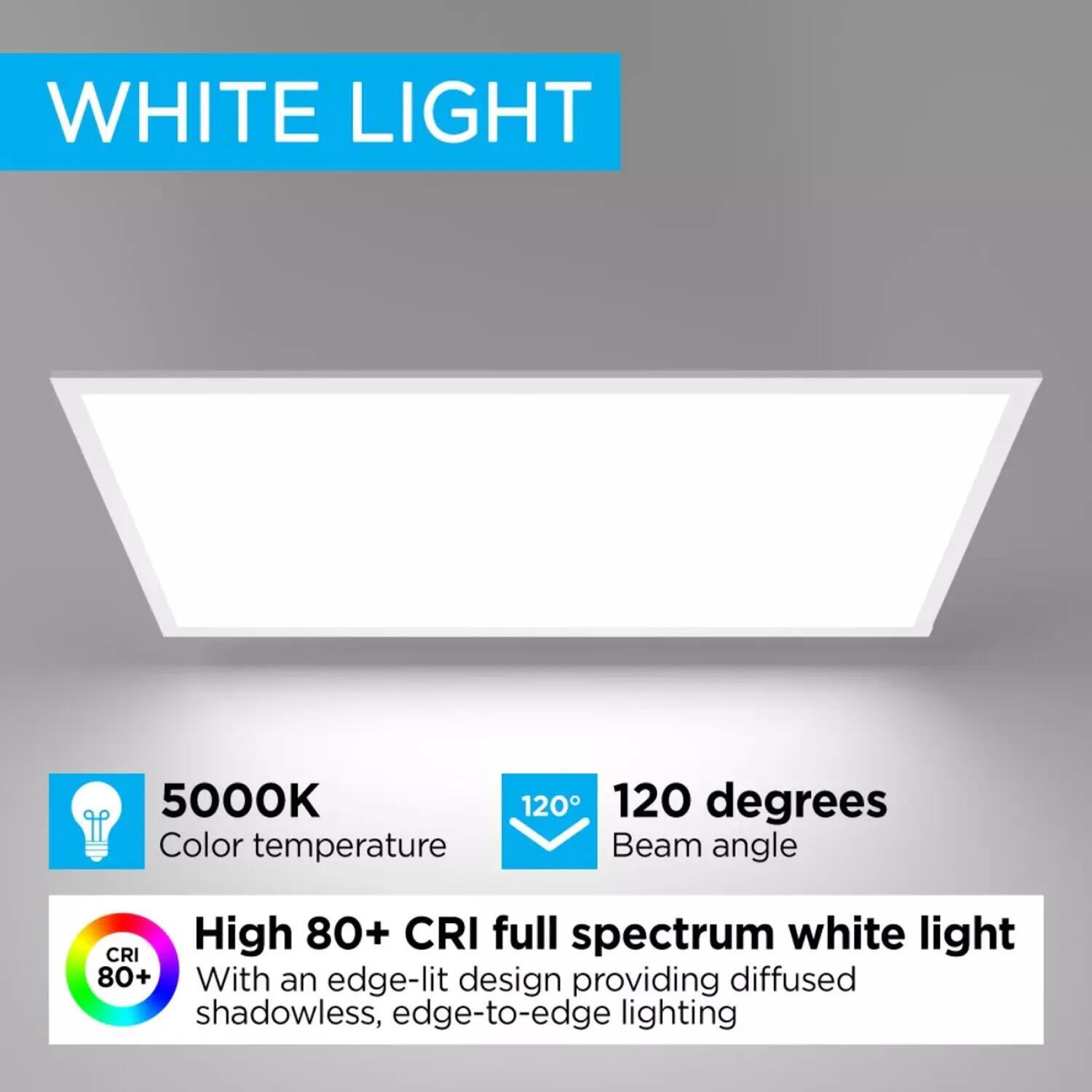 2X4FT LED Flat Panel Light 7800LM 4X75W 5000K Drop Ceiling Ceiling Office Lights