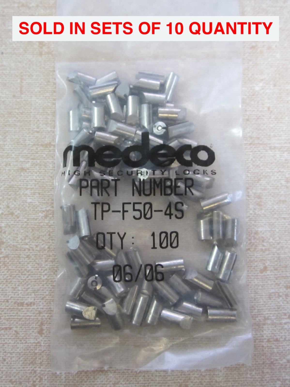 10 Medeco Security Locks TP-F50-4S Medeco3/Biaxial Bottom Pins (.025" increment)