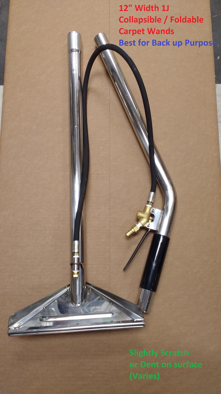 12"  Wand 1 Jet Collapsible Foldable Carpet Wand - Best Backup Wands - Powrflite