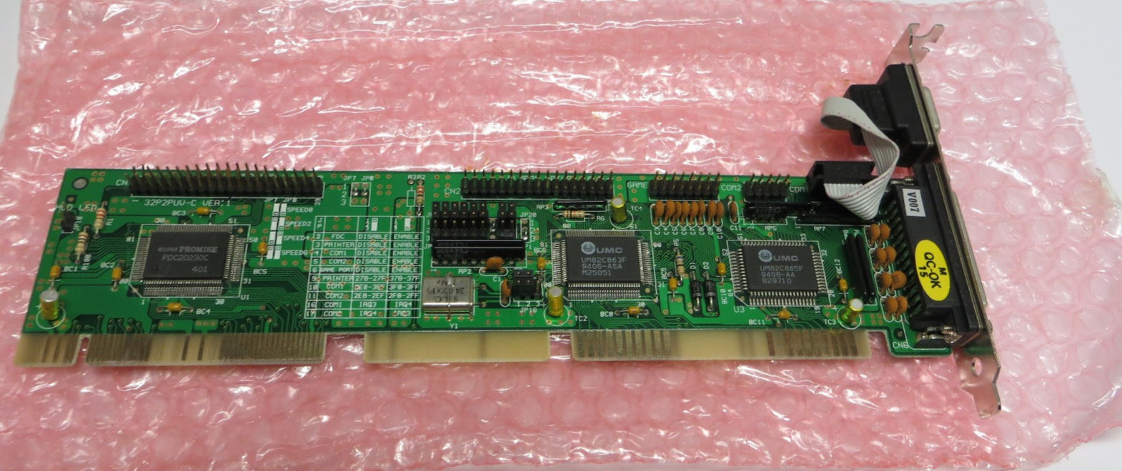 Vintage Local Bus IDE floppy serial Controller Card Board