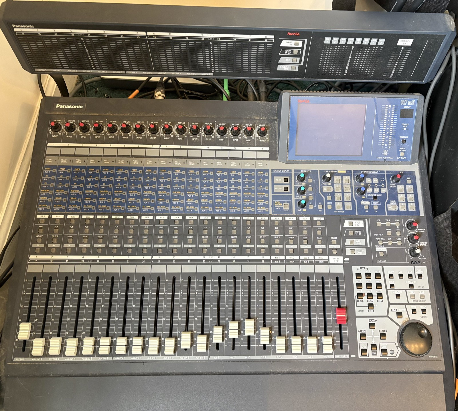 Panasonic Ramsa WR-DA7 Digital Mixing Console + WR-MTBR Metere Bridge W/ Manuals