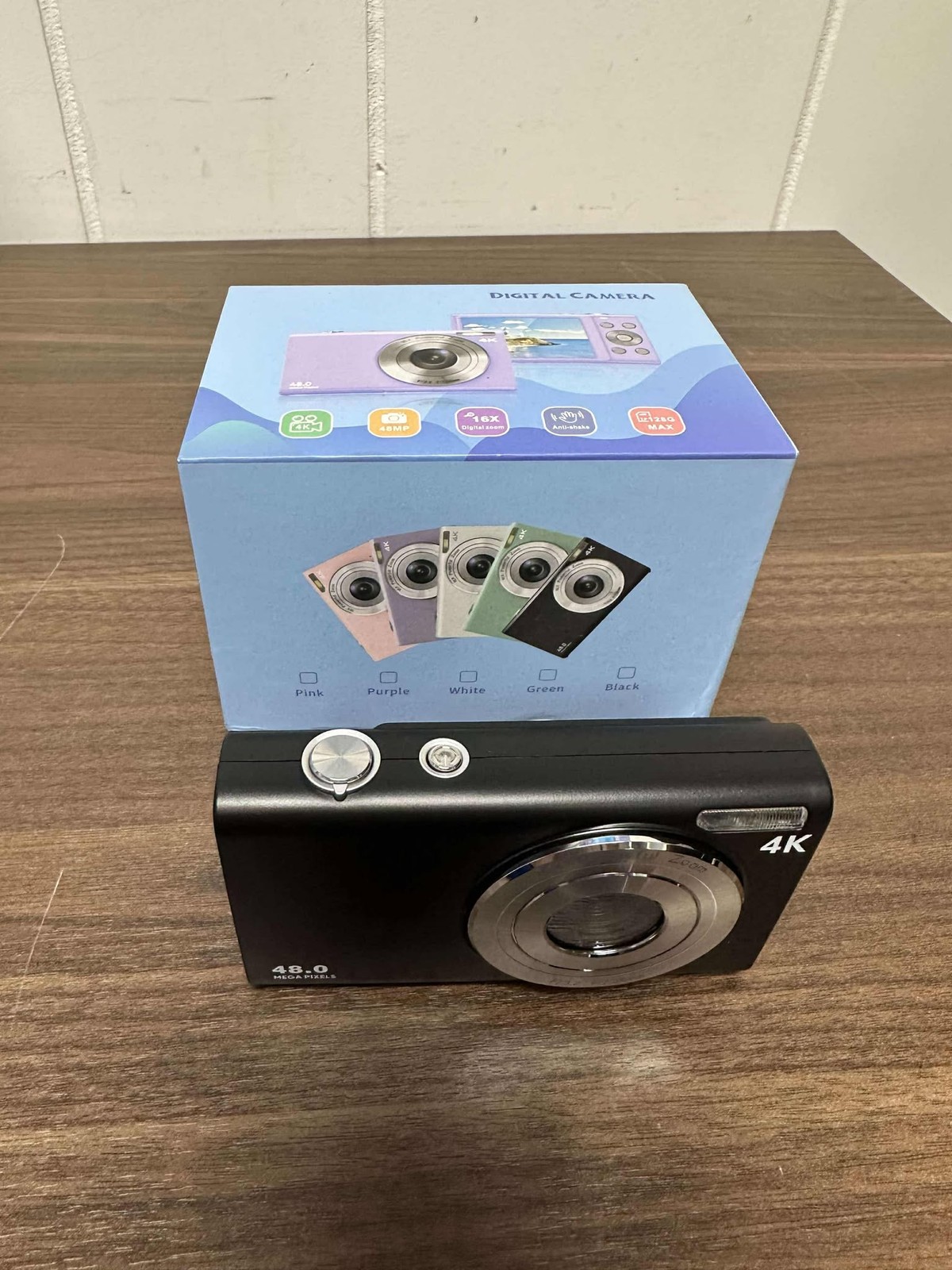 Black Digital Camera 48 Megapixels 4k Auto Focus JDQ252 Very Good