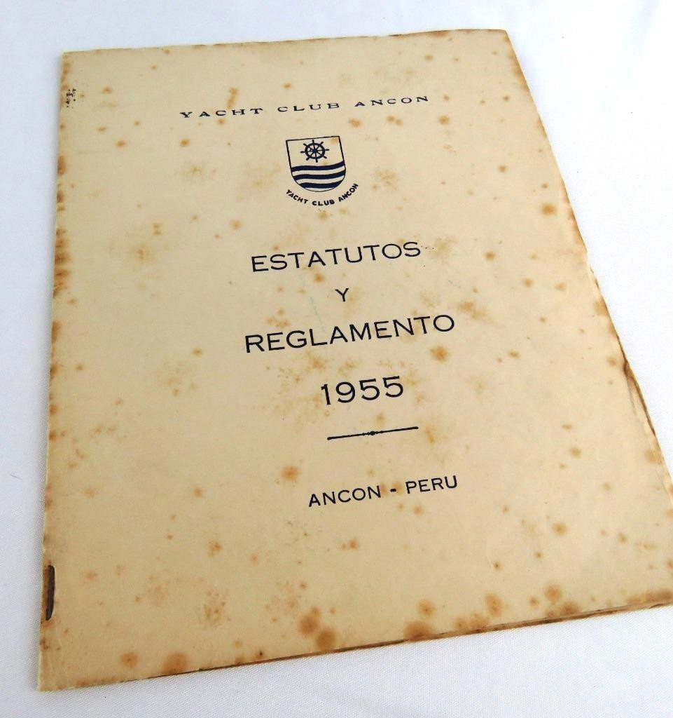 YACHT CLUB ANCON 1955 Estatutos y Reglamentos Ancon - Peru Booklet Vintage Rare
