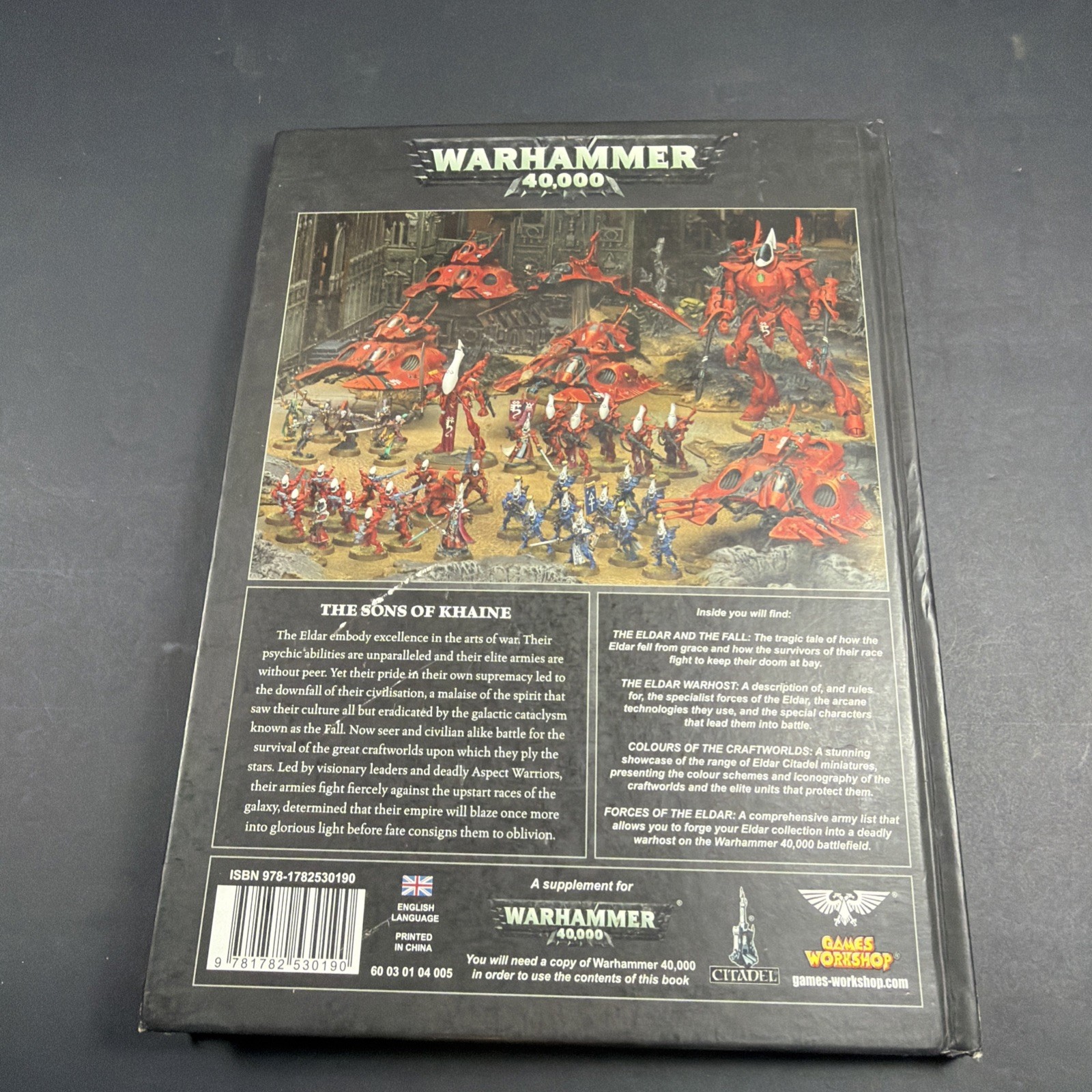 2012 Warhammer 40K Codex Eldar Hardcover Games Workshop
