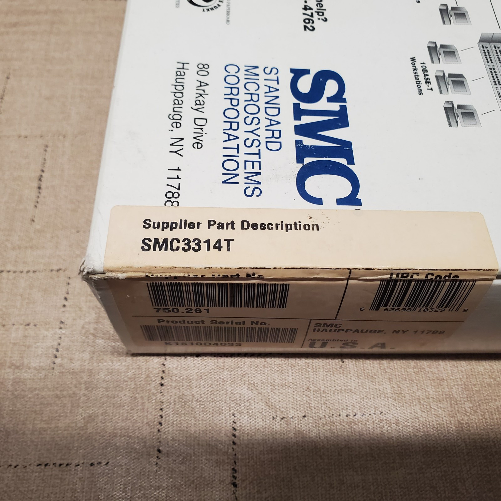VTG Y2K SMC TigerStack 3314T 14-Port Ethernet Hub Stackable SMC3314T - OPEN BOX