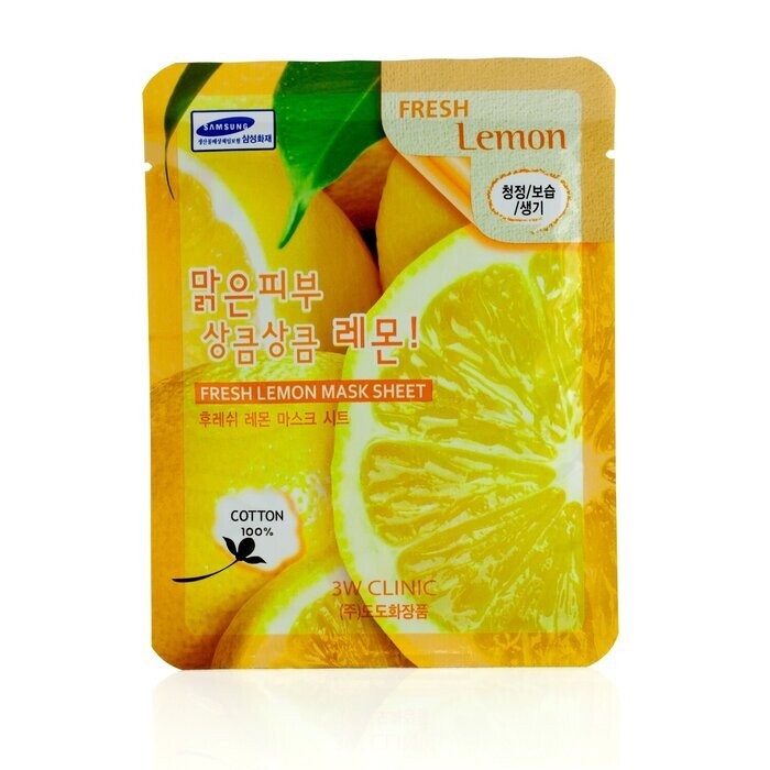 3W CLINIC   Fresh Lemon Mask Sheet 23 ml x 10 pcs