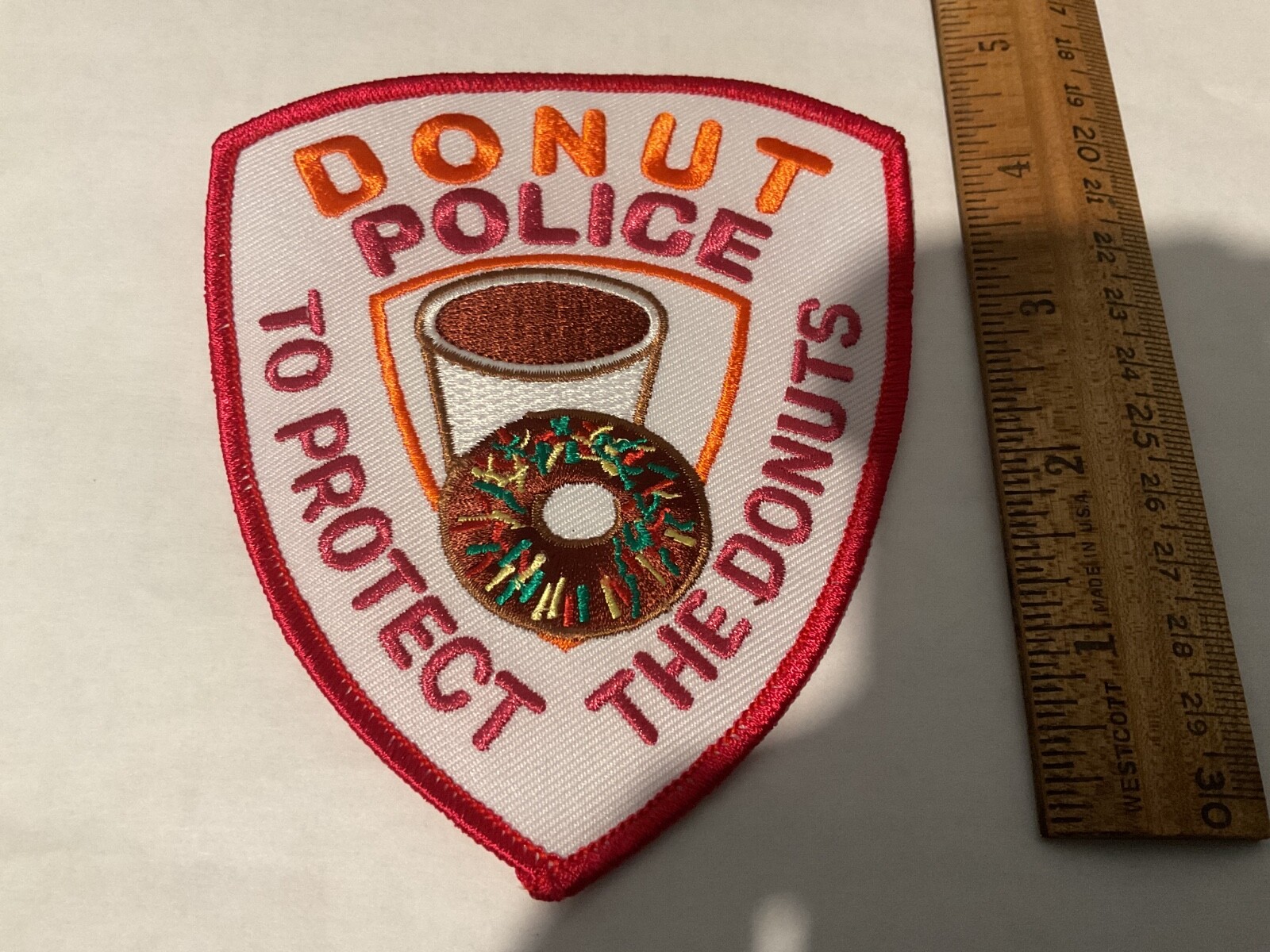 Donut Police To Protect The Donuts collectible patch new condition Full Size