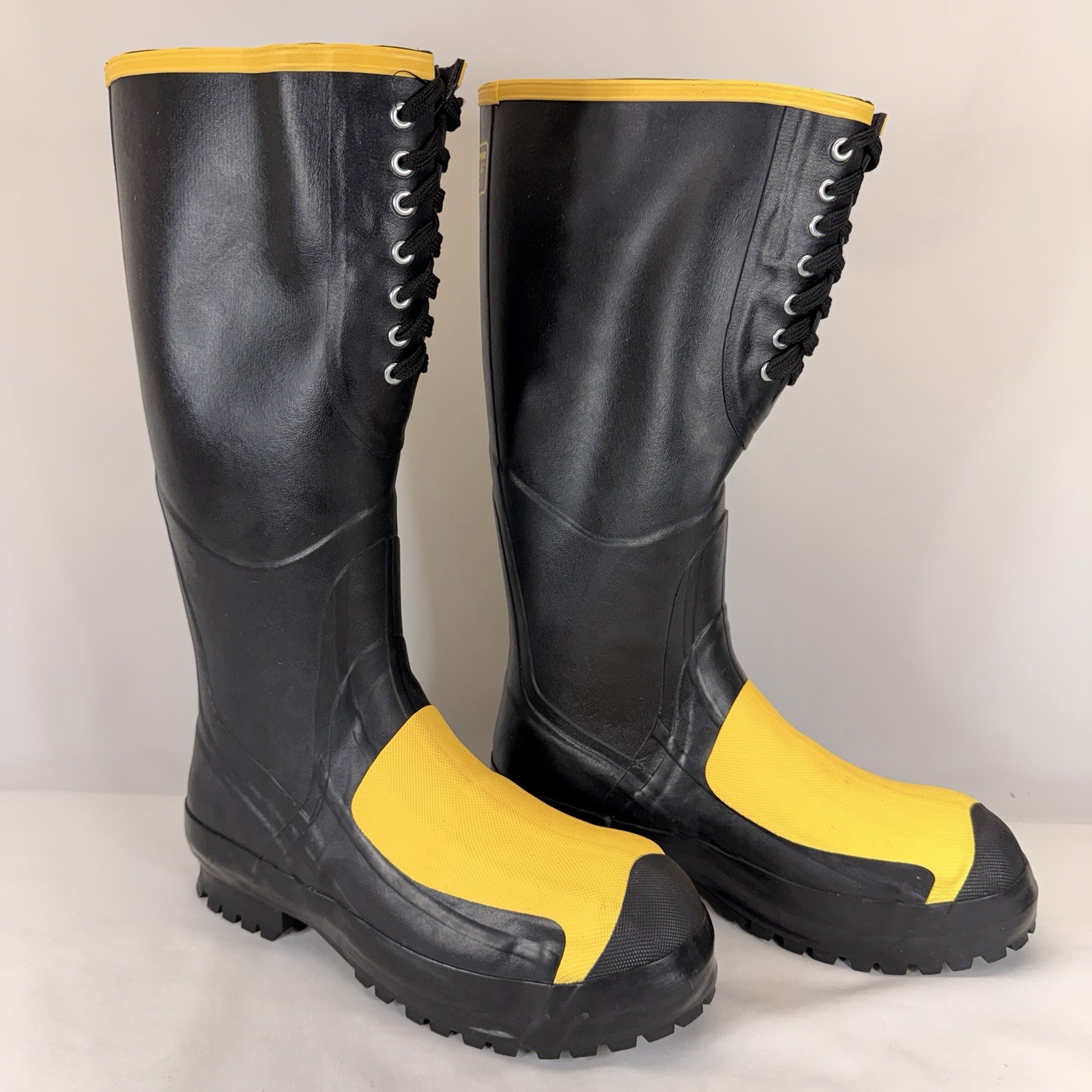 Lacrosse Meta Pac Boots Black Yellow Rubber Metatarsal Steel Toe Mining Mens 11