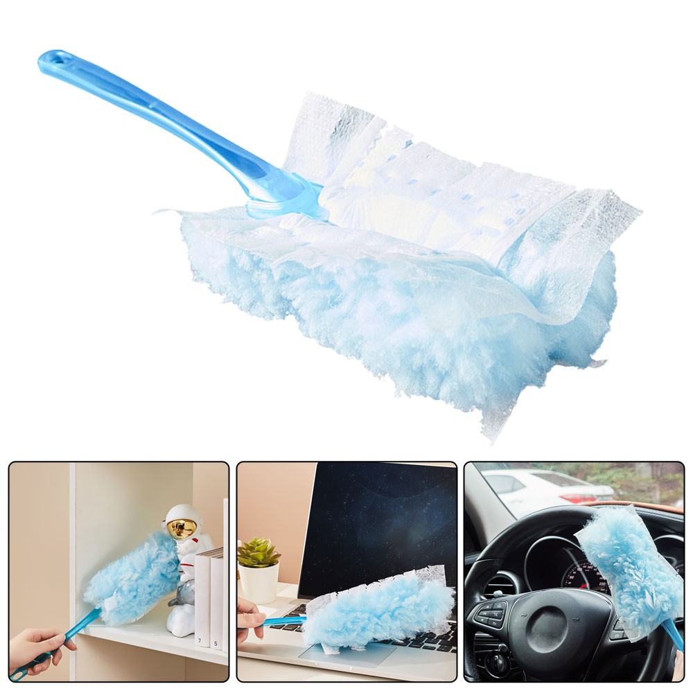 Flash Dust Magnet Fluffy Duster KIT 1 HANDLE & 3 REFILLS TL