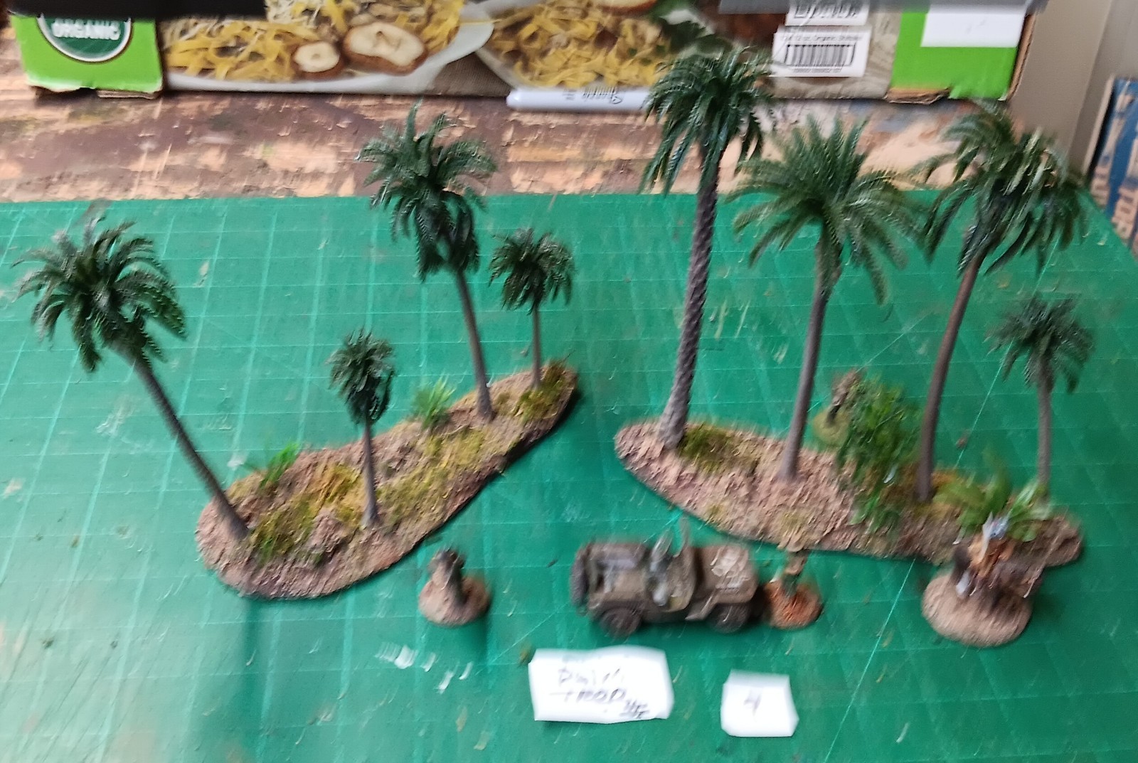 28mm Bolt Action WW 2 wargaming 2 x Palm Trees terrain lot 9