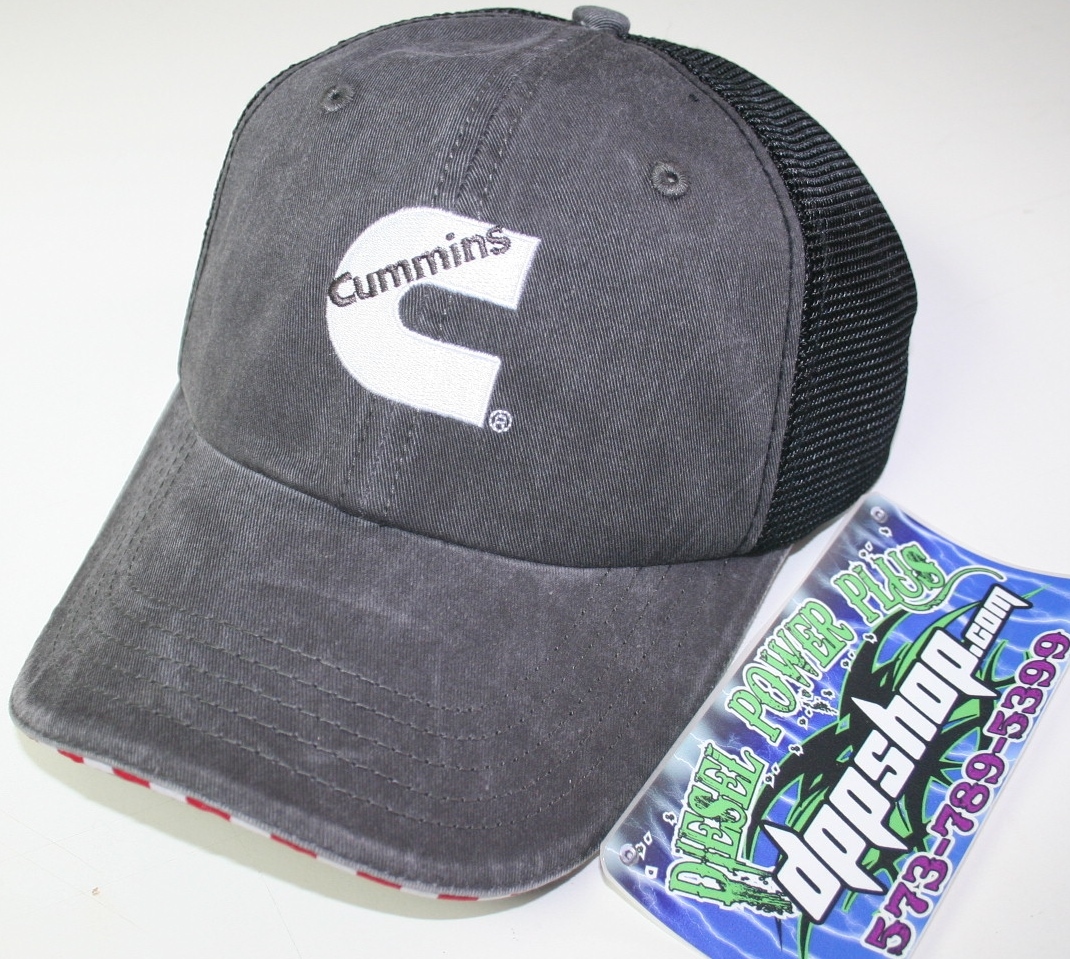 Cummins truckers mesh summer cummings hat cap patriot USA American flag us
