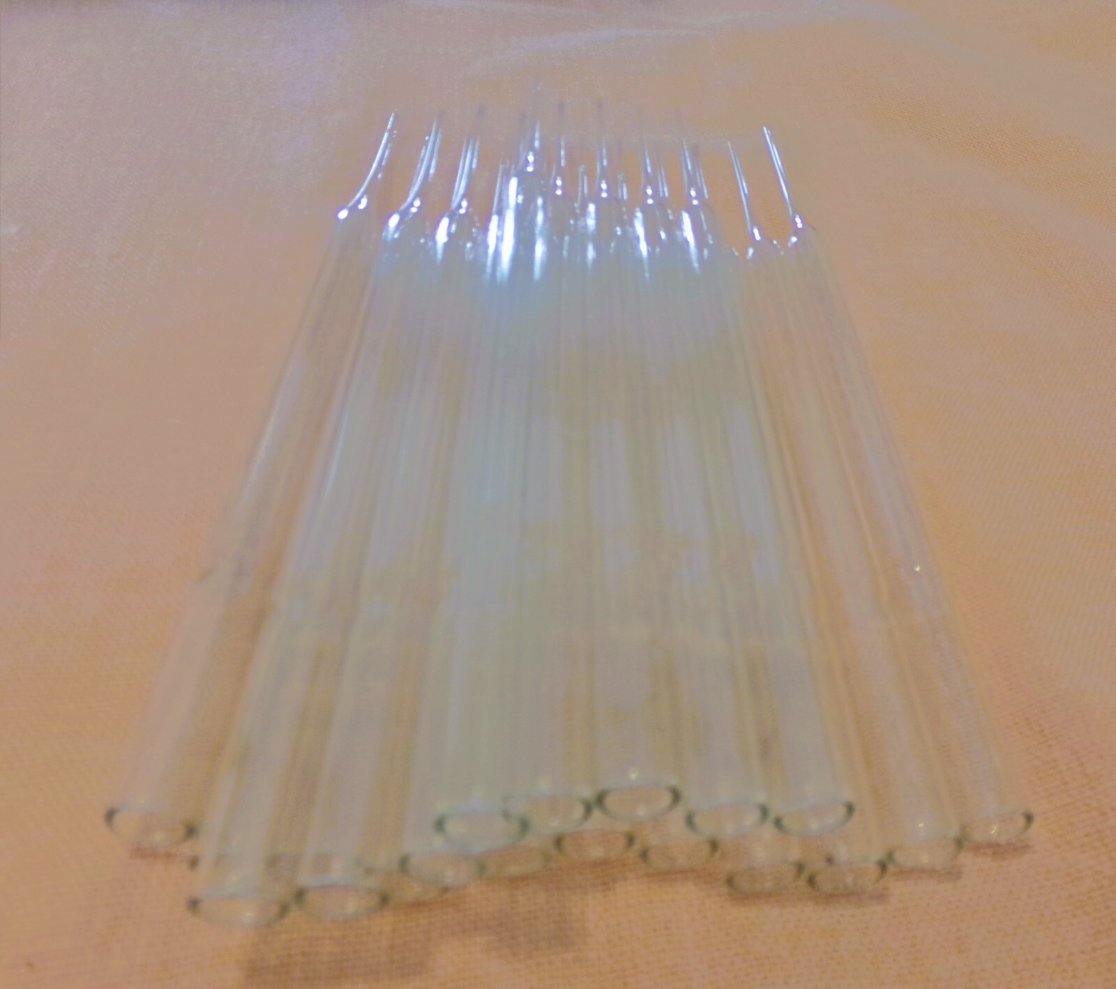 Set of 19 Vintage Glass Lab Supply Thistle Style Test Tube Lot 5 3/4 In. VGUC!