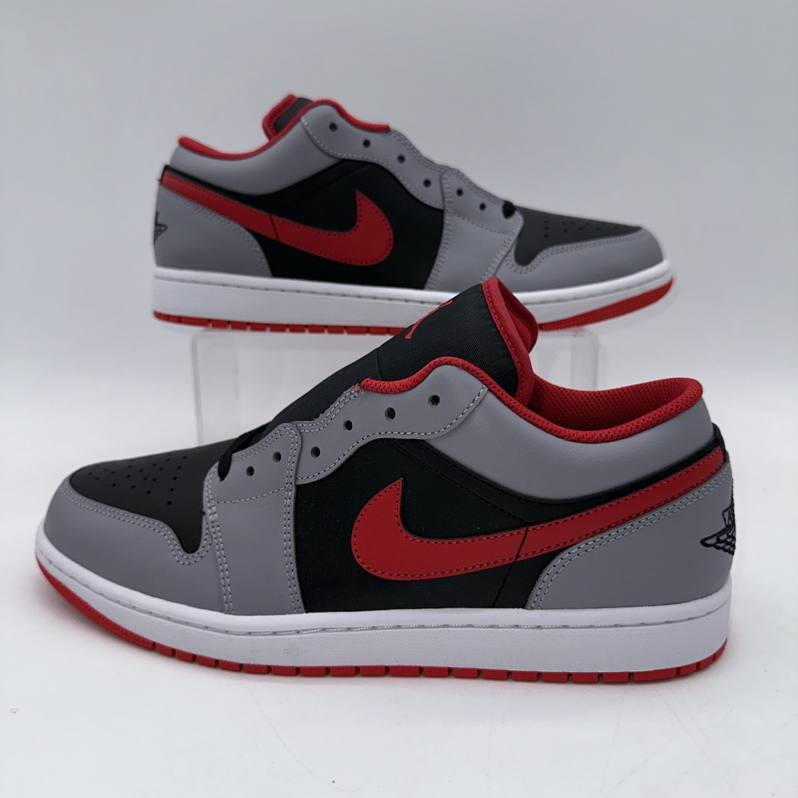 Nike Men's Size 11 Air Jordan 1 Low (553558 060) Black/Red Basketball Sneaker