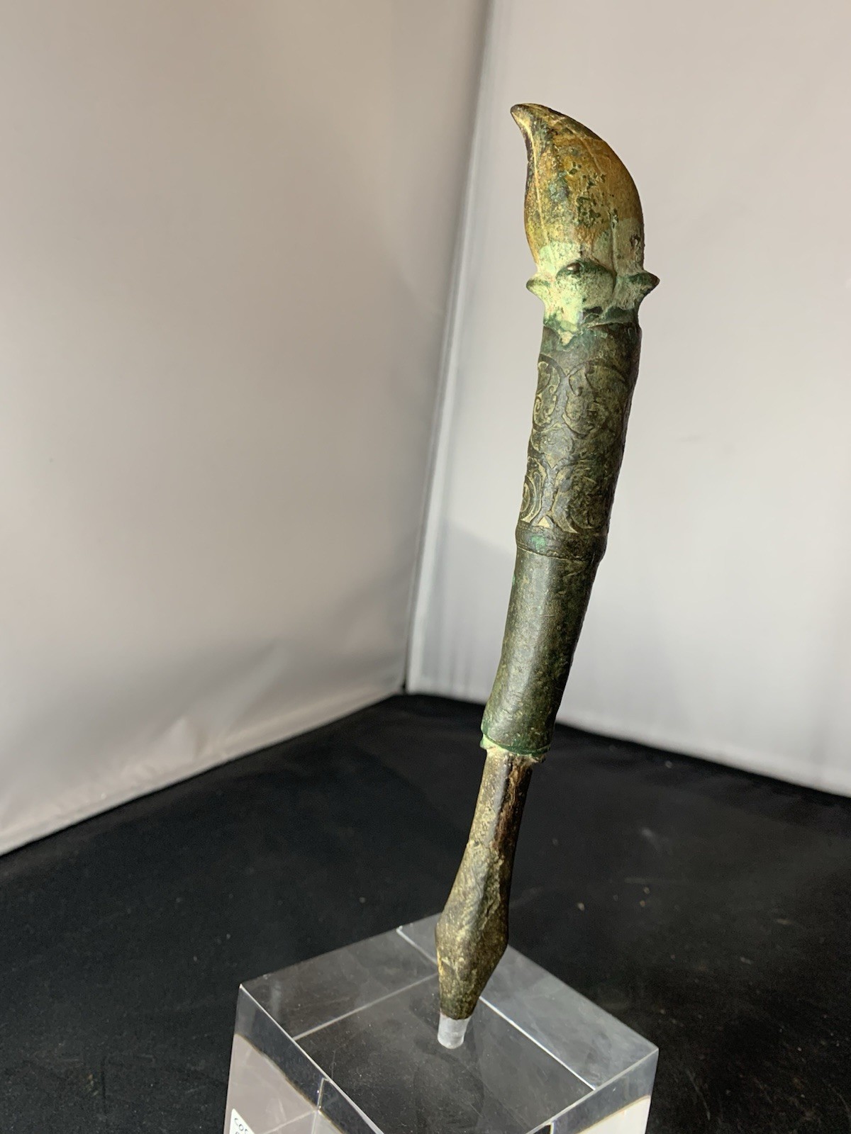 Antique Khmer bronze dagger knife