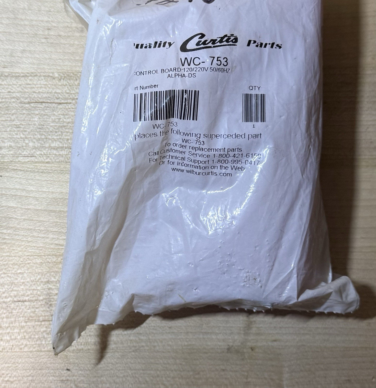 Wilbur Curtis WC-753 Control Board, 120/220 Volt