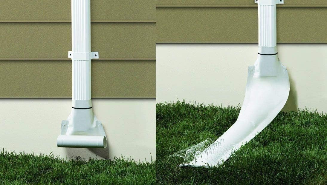 Automatic Downspout Extender 8.5 in x 48 in Plastic White