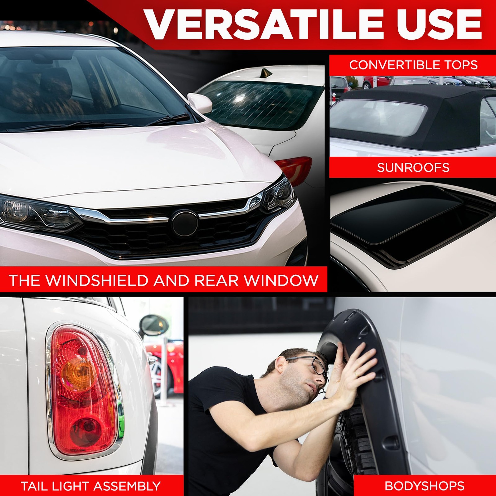 Windshield Adhesive – Easy to Apply – Fast Curing & Weather Resistant – High-