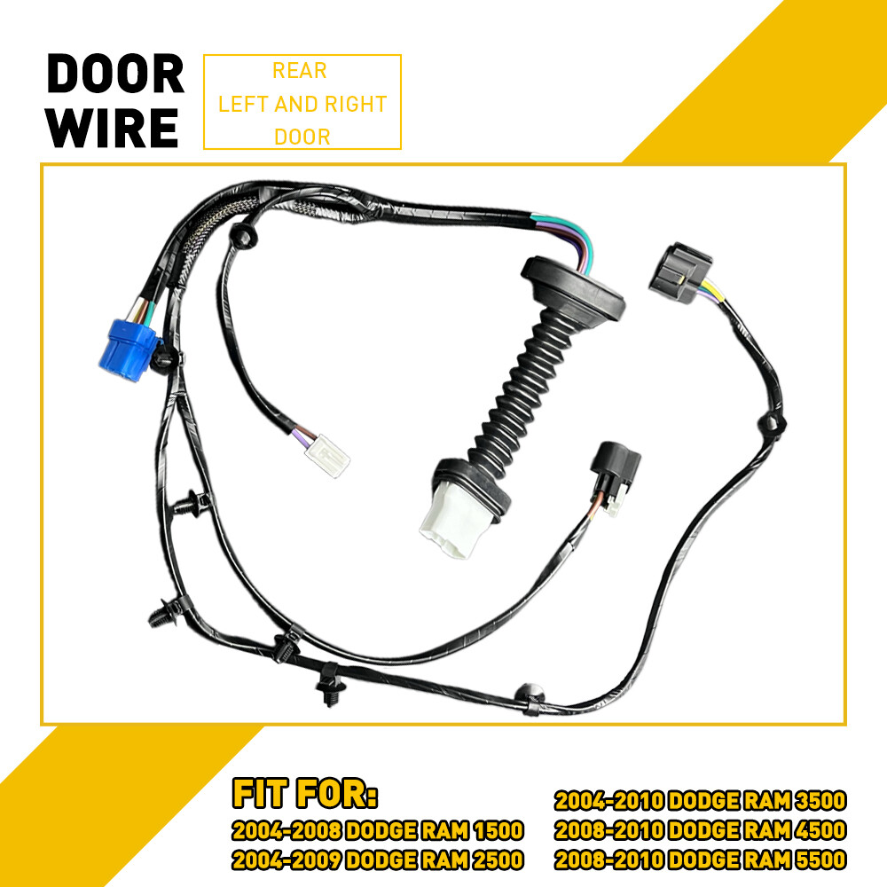 For 2004-2008 Dodge Ram 1500 2500 3500 Rear Left/Right Side Door Wiring Harness