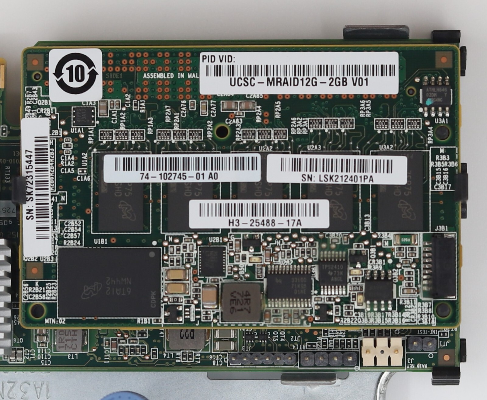 Cisco 12Gb/s SAS PCIe Modular RAID Controller W/Bracket P/N: UCSC-MRAID12G V02
