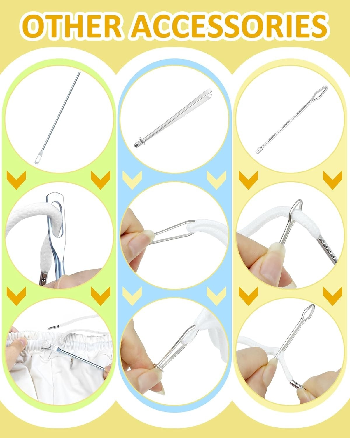 16pcs Drawstring Cord Kit-12pcs Hoodie Strings Flat & Round,Black & White wit...