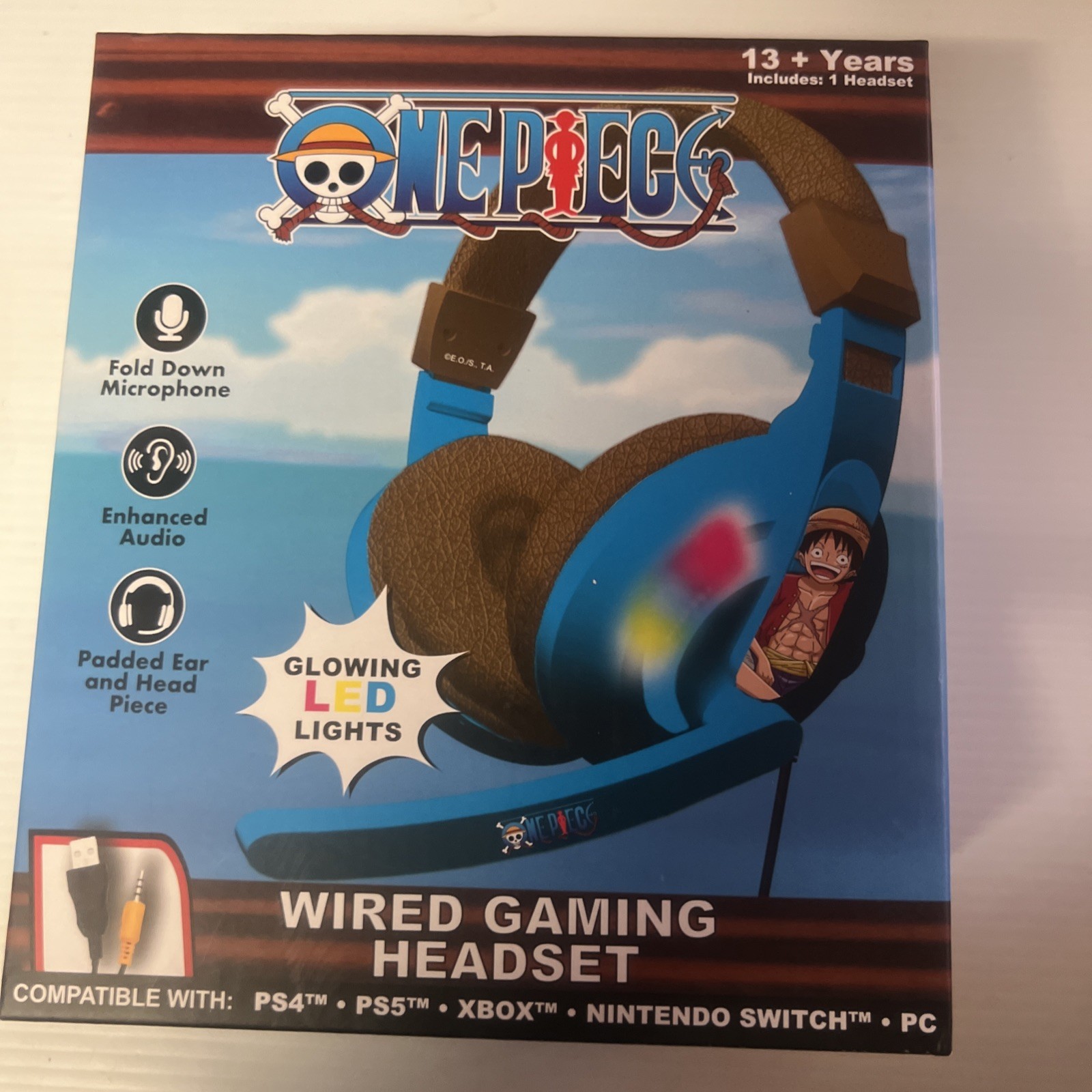 ONE PIECE Wired Gaming Headset LED Multi Compatible Platform