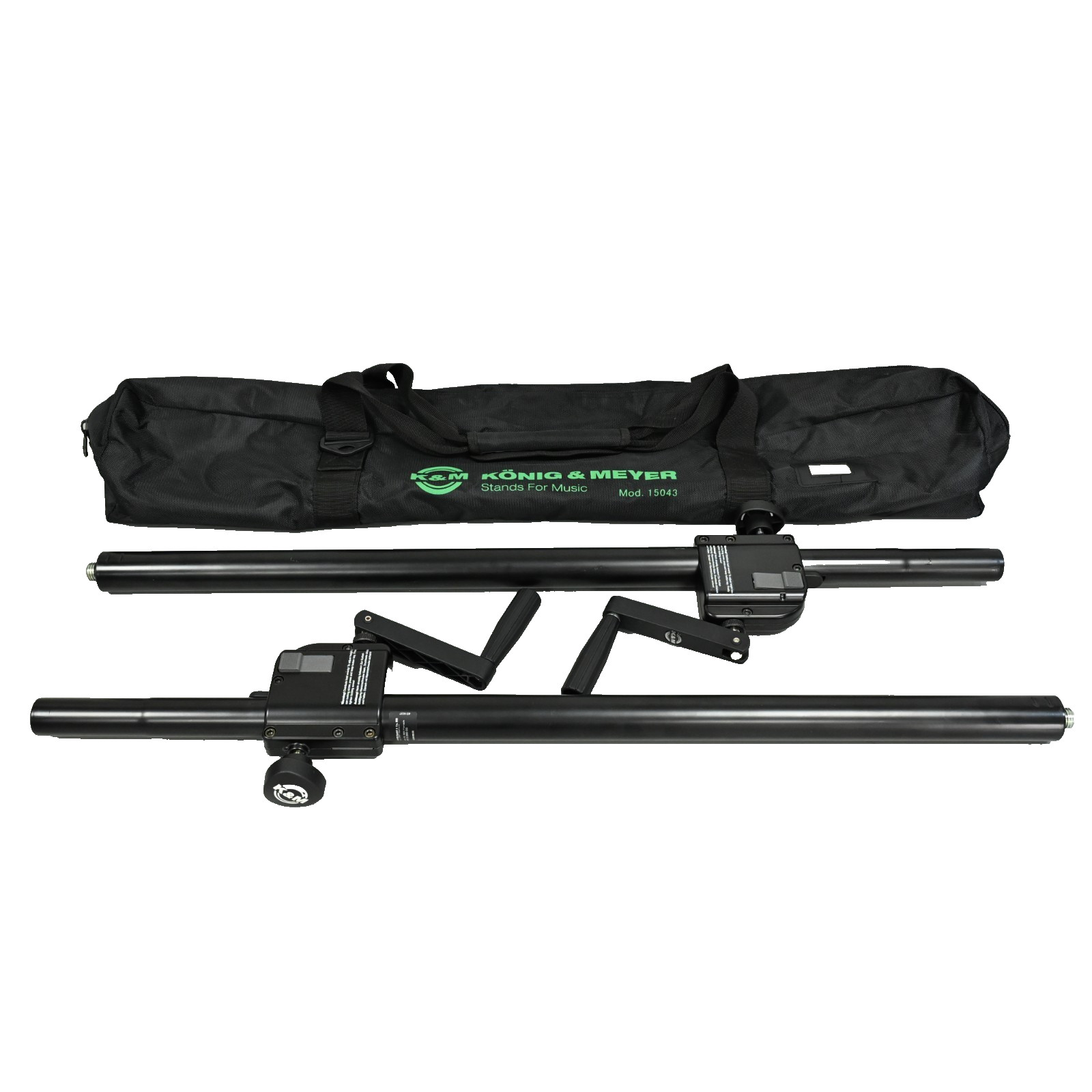 Lot of 2x Konig & Meyer 21339-082-55 1.5m Distance Rods, K&M 15043 Carrying Case