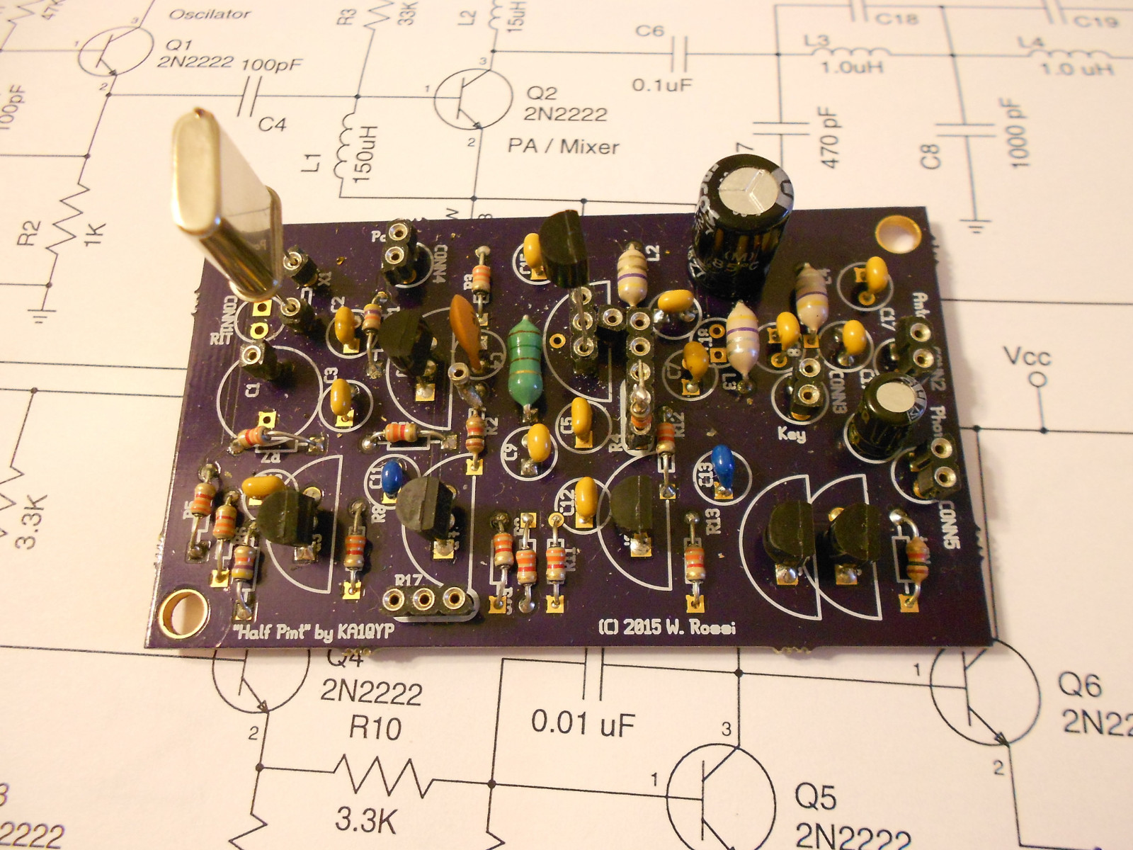 QRP transciever kit.  40 meters 7.030 MHz CW