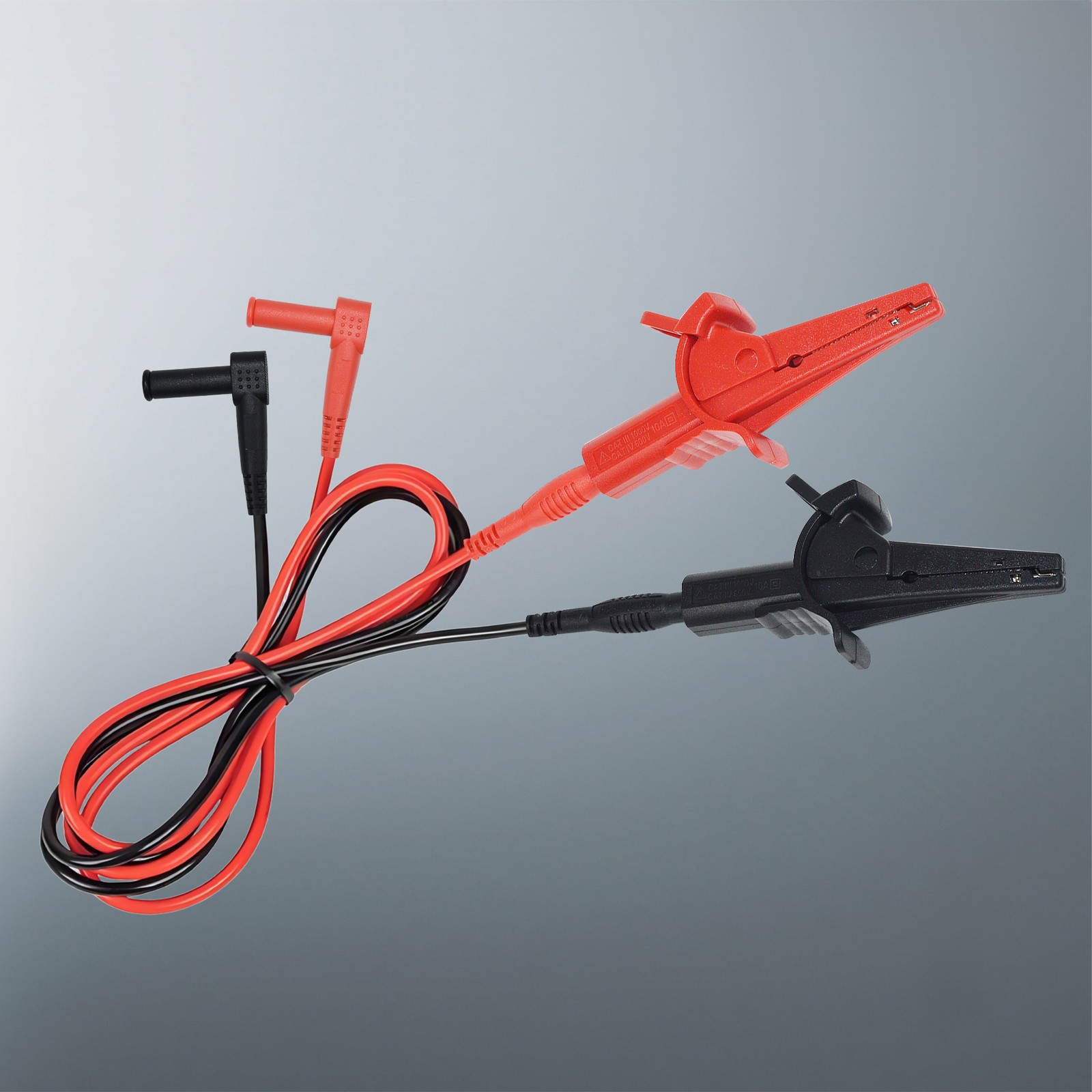 ZIBOO 69381 Alligator Clip Test Leads, Heavy-Duty Banana Plug Replacement Leads