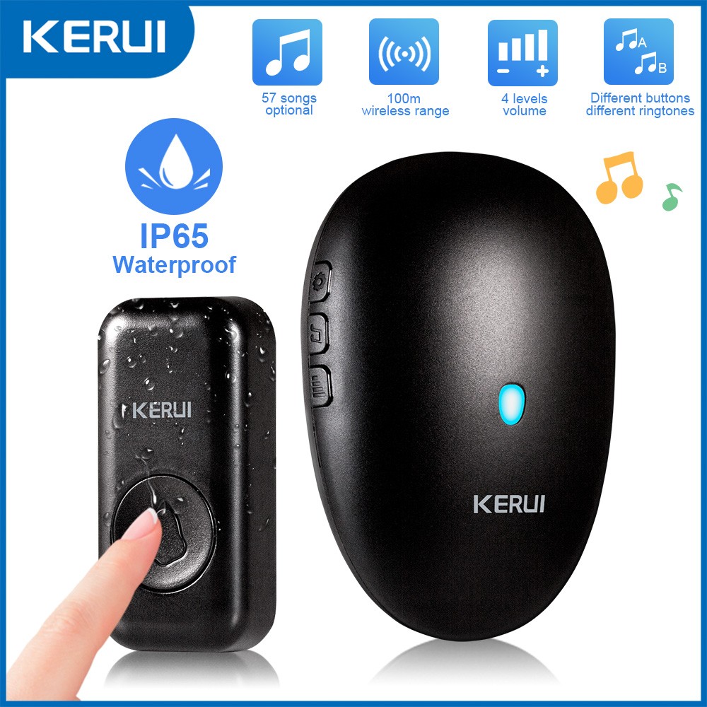 57 Chime Wireless Infrared Doorbell PIR Motion Sensor Plug In Receiver