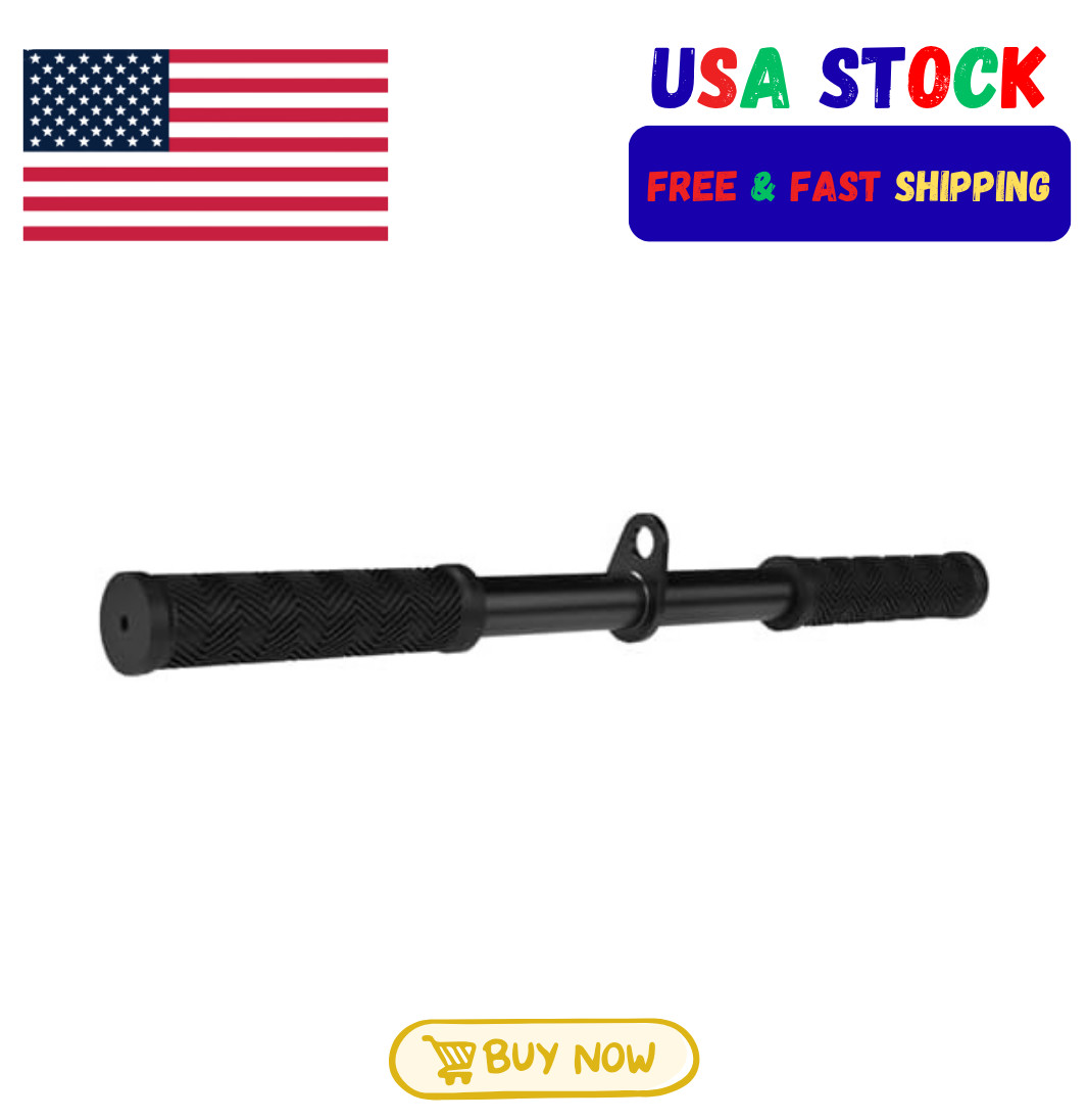 Share Straight Bar Cable Attachment with Fixed Ring, NonSlip Tricep Bar