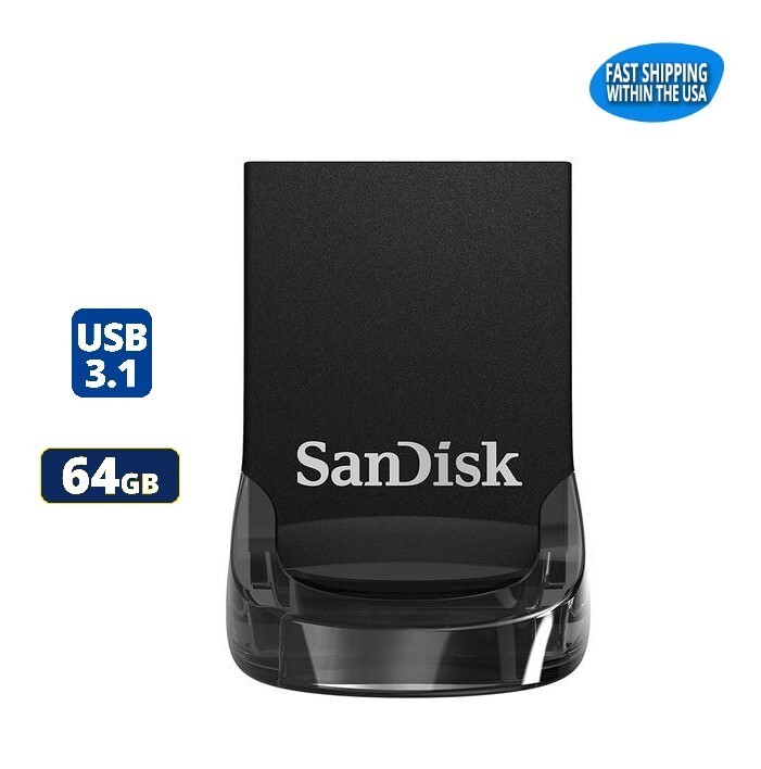 Sandisk Ultra Fit 64GB USB 3.0 / 3.1 Flash Drive Thumb Drive Pen Drive