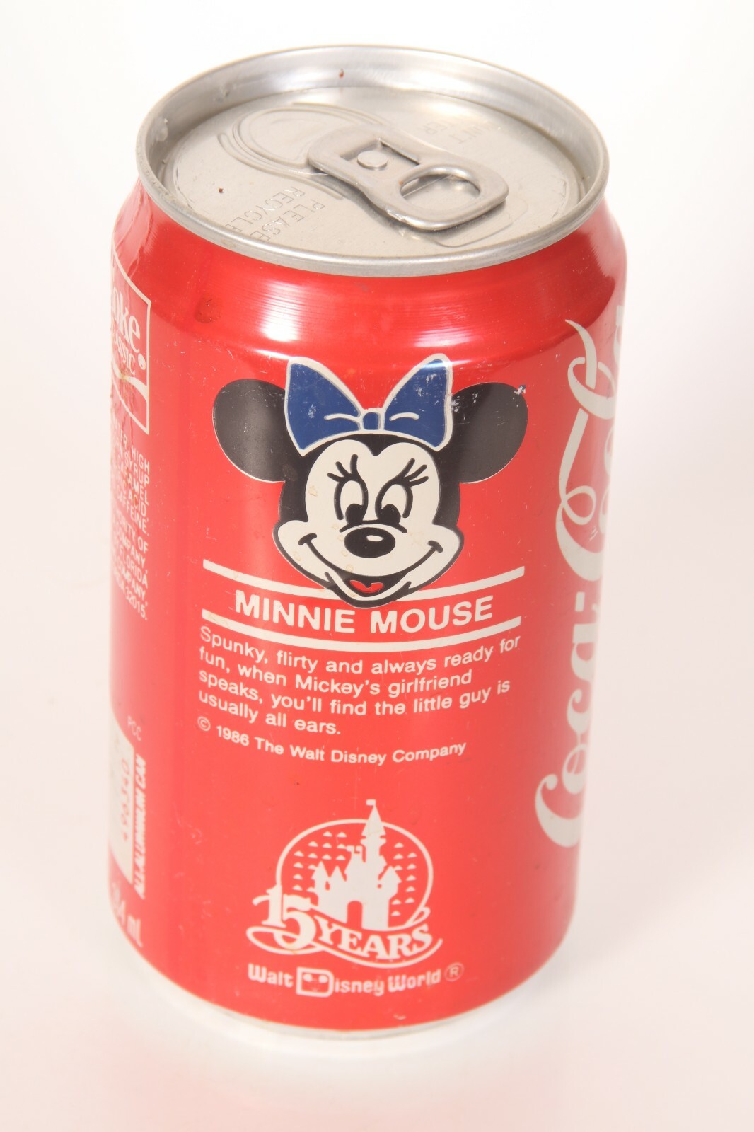 Coke Cola soda can - Minnie Mouse