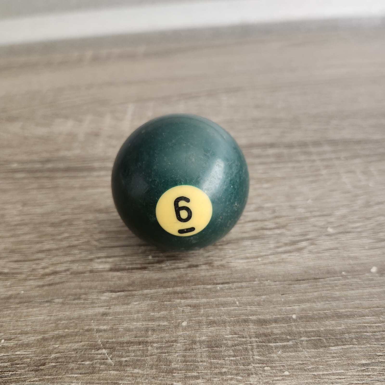 Replacement Vtg Billiard Pool Ball 2 1/4" Standard Regulation Solid #6 (DIRTY)