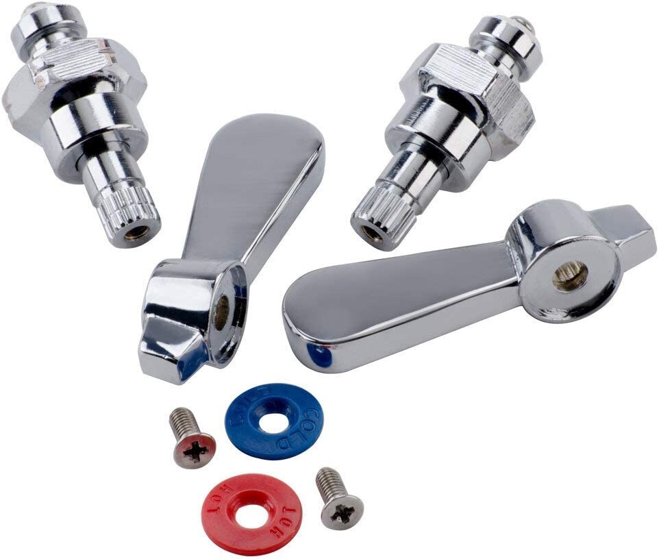 Faucet Repair Kit with Handles and Stems for Wall Mount Faucets