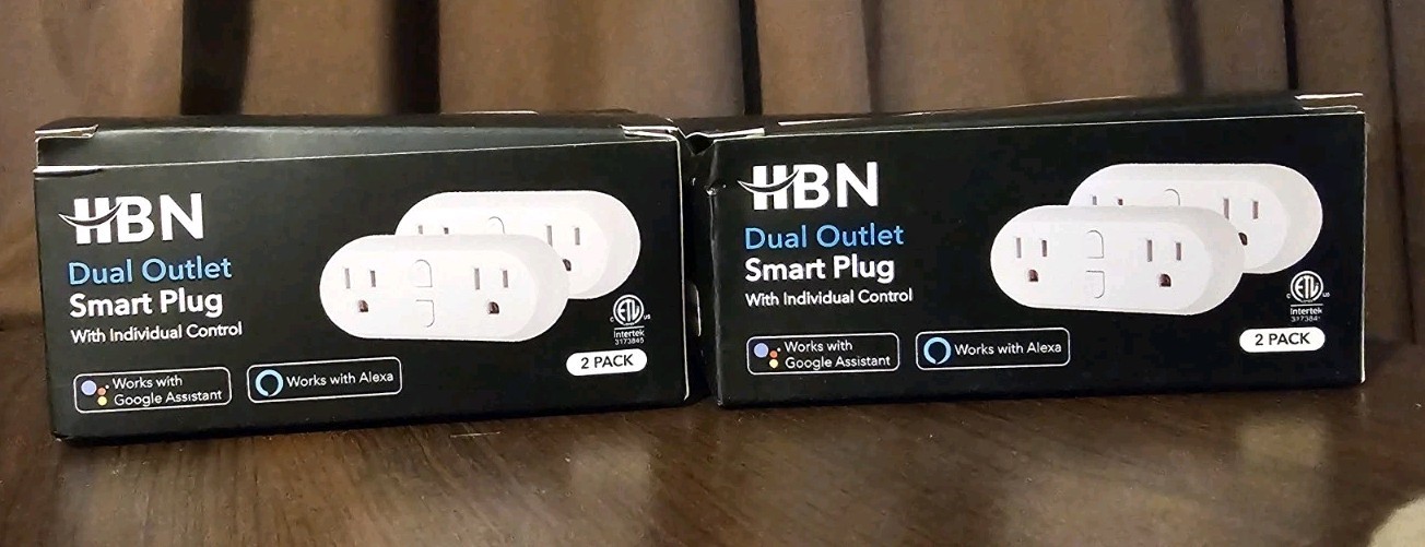 HBN Wi-Fi Smart Plug 2-Pack x2 (4 Smart Plugs, 8 Outlets)