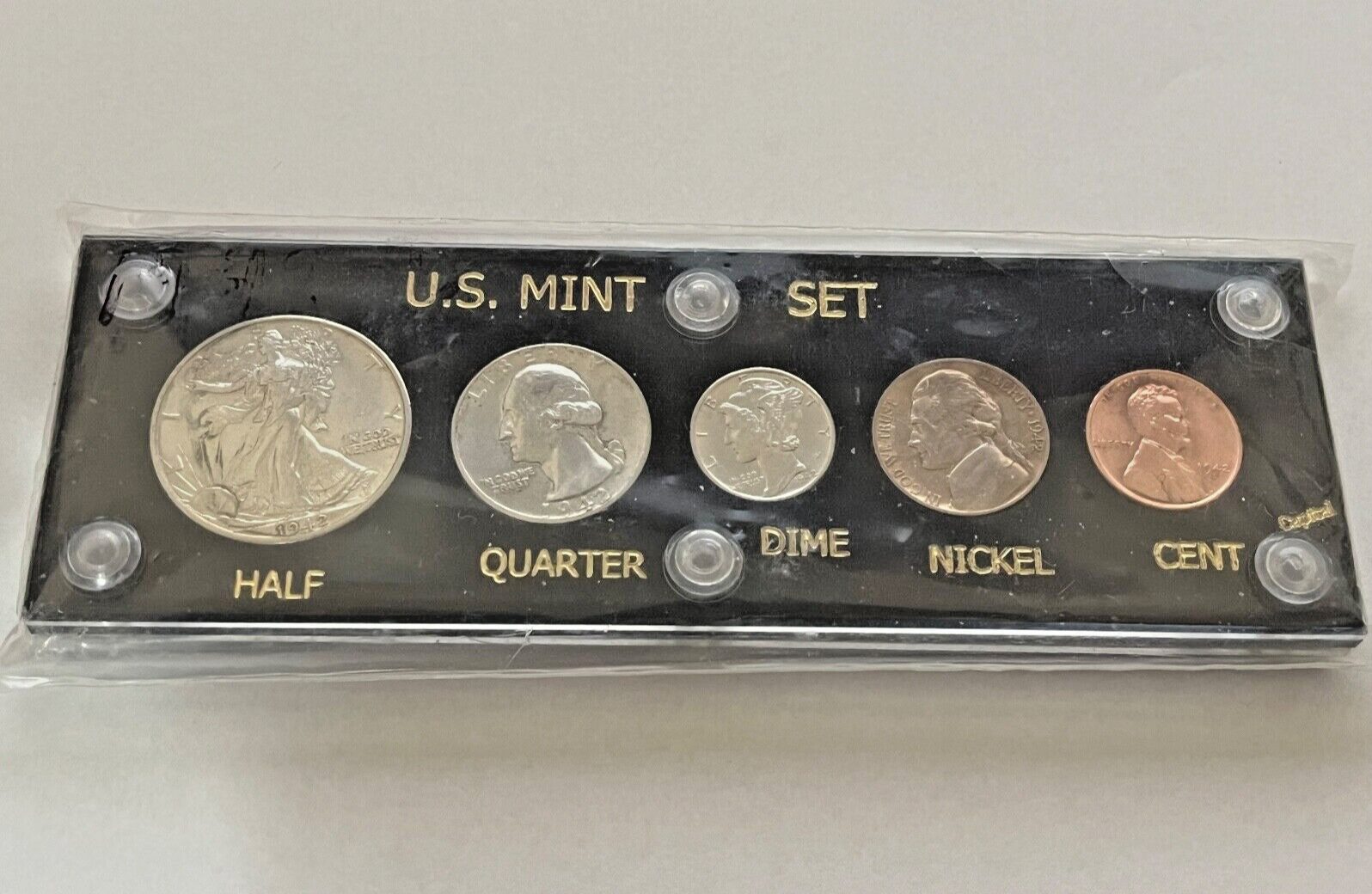 1942-D Mint Set - in Capital Plastics Display Super Nice Higher Grade Coins