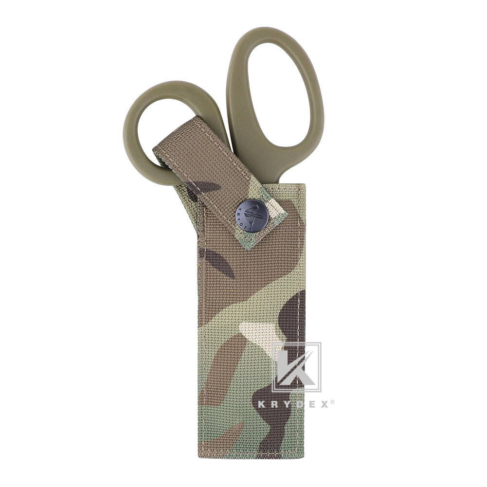 KRYDEX Medic Hand Pouch Shears Tactical Shear Pouch Scissors Sheath MOLLE Camo