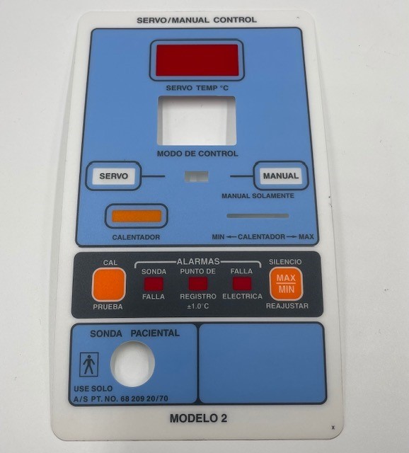 Genuine DRAEGER NAMEPL FR PNL CONT MOD2 1. MU09980 NEW OEM MU09980