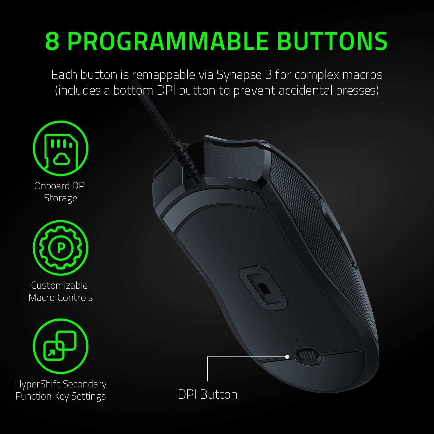 Razer Viper Wired Optical Gaming Mouse - Black with Chroma RGB Lighting