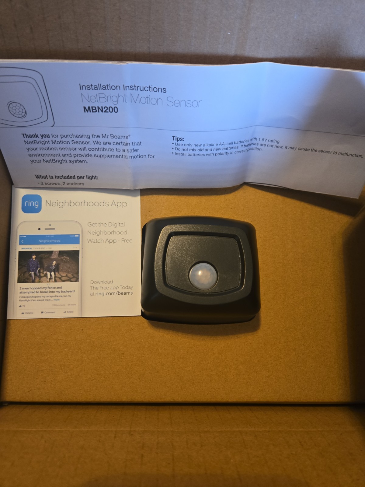 Motion Sensor Ring Mr Beams NetBright MBN200  NEW Ring Smart Lot Of 24 Pc.