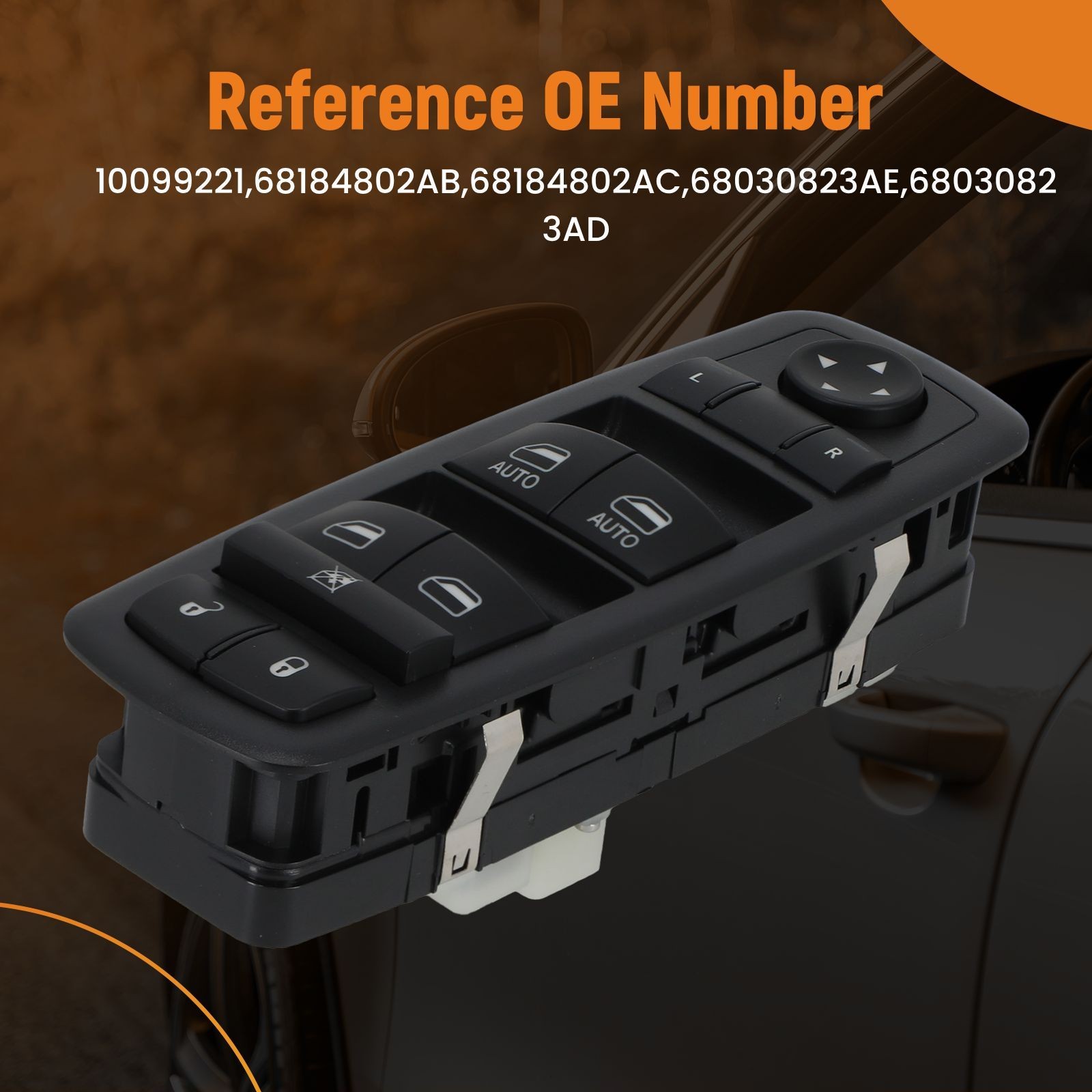 Driver Side Master Window Control Switch For DODGE DURANGO 2014-2015 68184802AB
