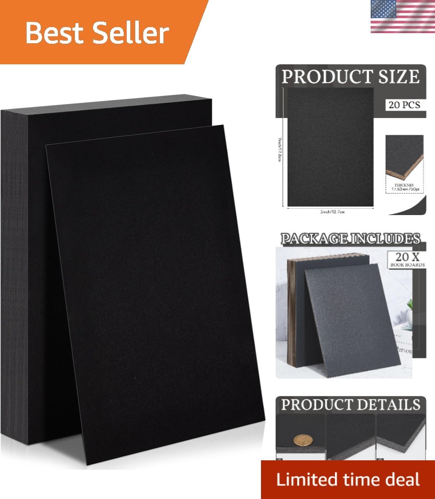 Versatile 20 Pcs 7 x 5 Inch Chipboard Sheets - Essential Bookbinding Supplies